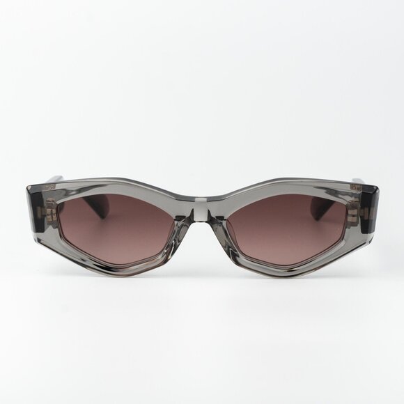 Valentino Women Sunglasses Translucent Grey Rose Irregular V - TRE VLS-101C-51 - Picture 3 of 14